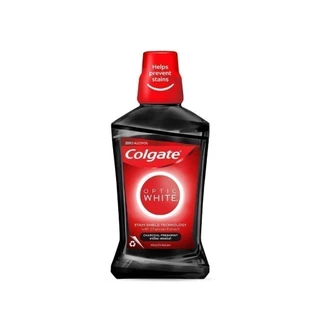 (ใหม่!) คอลเกต อ๊อพติค ไวท์ ชาร์โคล เฟรชมินท์1 ขวด Colgate Optic White Charcoal Freshmint Mouthwash 500ml. 1 pcs.