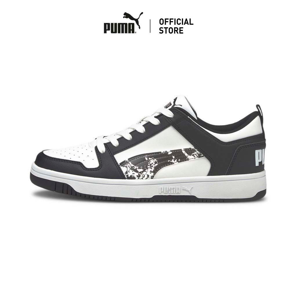 PUMA BASICS - รองเท้าผ้าใบ PUMA Rebound Lay Up Lo Camo สีดำ - 36887601
