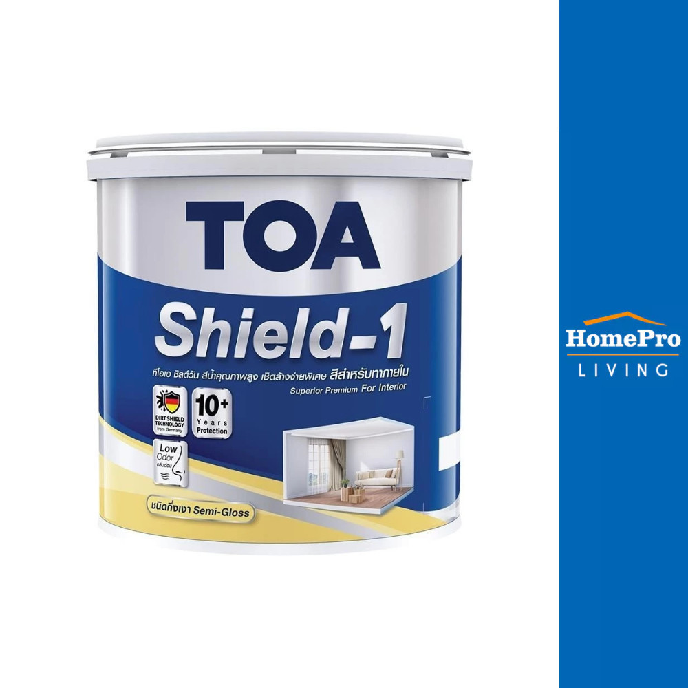 TOA สีน้ำทาภายใน SHIELD-1 BASE A กึ่งเงา 2.5 แกลลอน จัดส่งโดย HomePro