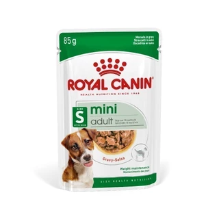 [12 ซอง] Royal Canin Mini Adult Pouch Gravy อาหารเปียกสุนัขโต พันธุ์เล็ก อายุ 10 เดือน-8 ปี (Wet Dog Food, โรยัล คานิน)