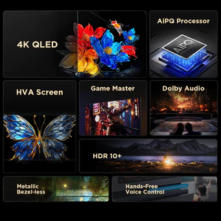NEW 2025 TCL ทีวี 75 นิ้ว 4K QLED Colorful Google TV รุ่น 75T6C HVA Panel ระบบปฏิบัติการ Google/Gaming TV/AIPQ/MEMC 60 H