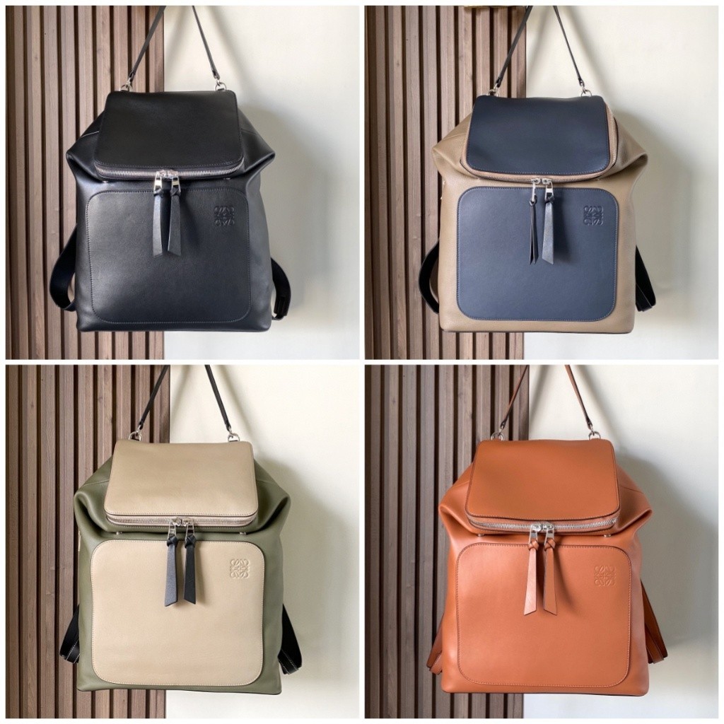 Pre order ราคา10100 Loewe โลเอเว่ 9065 Goya Backpack กระเป๋าเป้ Backpack หนังวัว Size37*41*15cm