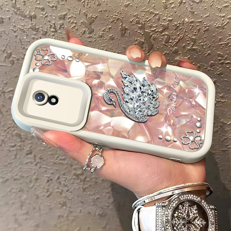 เคสสำหรับ VIVO Y02 VIVO Y02A VIVO Y02T Y02s เคสป้องกันหรูหรากันกระแทกเคสซิลิโคนซิลิโคนโทรศัพท์หงส์