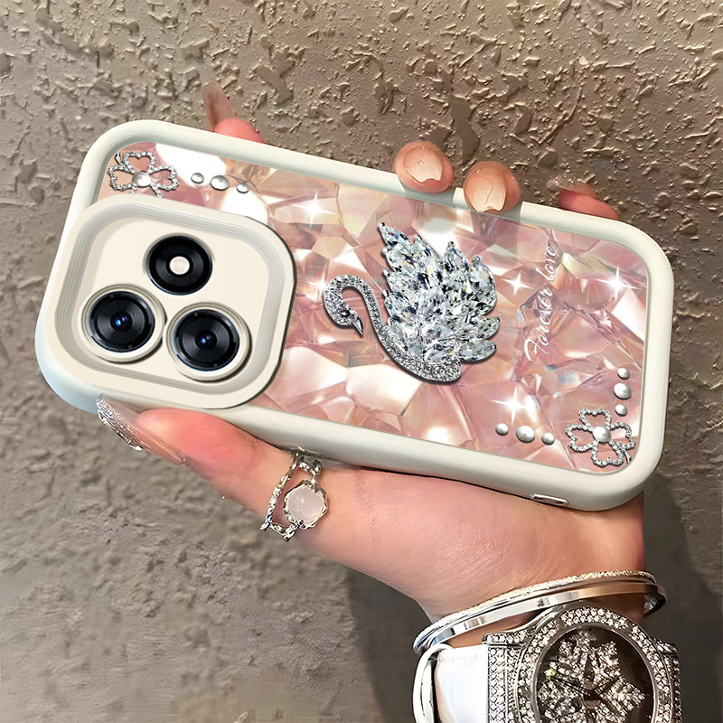 เคสสำหรับ Tecno Spark 10 Spark 10C Spark 10 Pro เคสป้องกันหรูหรากันกระแทกเคสซิลิโคนซิลิโคนโทรศัพท์หงส์