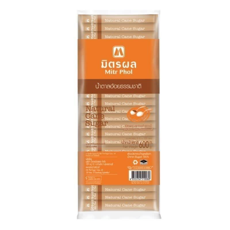น้ำตาลอ้อยธรรมชาติ ตรามิตรผล 6 กรัม จำนวน 100 ซอง (Natural Cane Sugar stick Brand Mitrphol 6 g. *100 Pcs.)