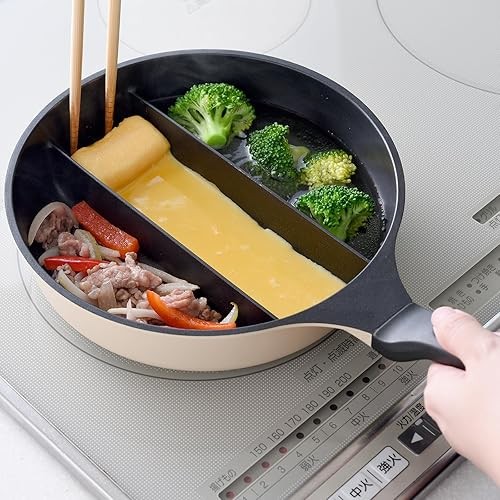 Arnest  Ernesto Frying pan Center Egg Triple mini IH compatible, deep type boiling , 20cm, can make 3 kinds of side...