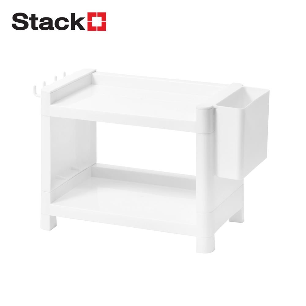 STACKO ชั้นวางของ 2 ชั้น 30.1x15.10x18.2 ซม. สีขาว จัดส่งโดย HomePro