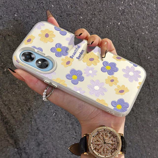 เคสสำหรับ OPPO A17 A17K A16 A16s A54s A16K A16E A15 A15s A35 เคสโทรศัพท์โปร่งใสดอกไม้