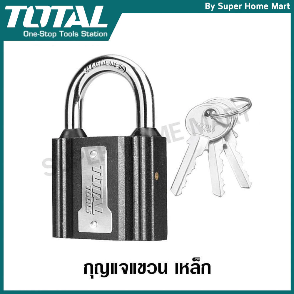 Total แม่กุญแจ เหล็ก 32 / 38 / 50 / 63 / 75 มม. ( Iron Padlock ) รุ่น TLK31321, TLK31381, TLK31501, TLK31631, TLK31751