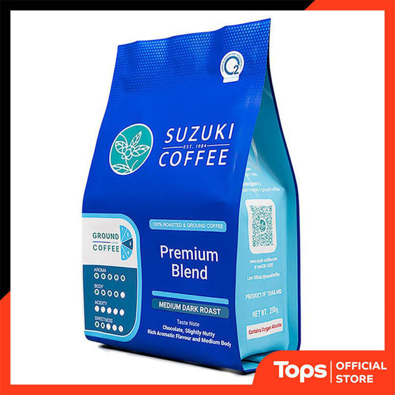 ซูซูกิกาแฟคั่วบดพรีเมี่ยมถุง 250กรัม [8850889510181]