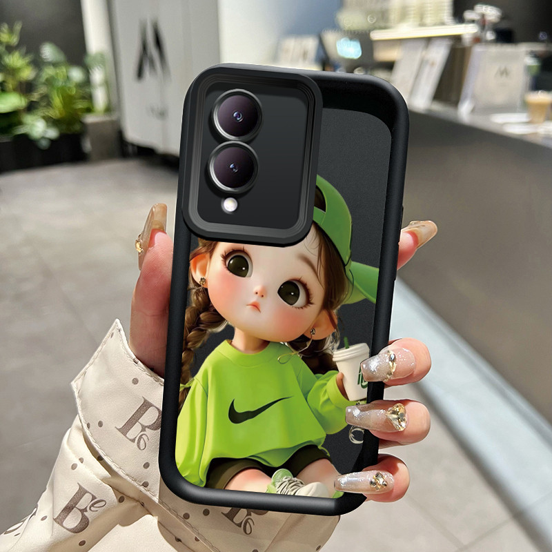 เคสสำหรับ VIVO Y17S Y36i 5G G2 5G Y28 5G เคสโทรศัพท์สำหรับหญิงสาวน่ารักอินเทรนด์น่ารักพร้อมปลอกซิลิโคนดูดซับแรงกระแทก
