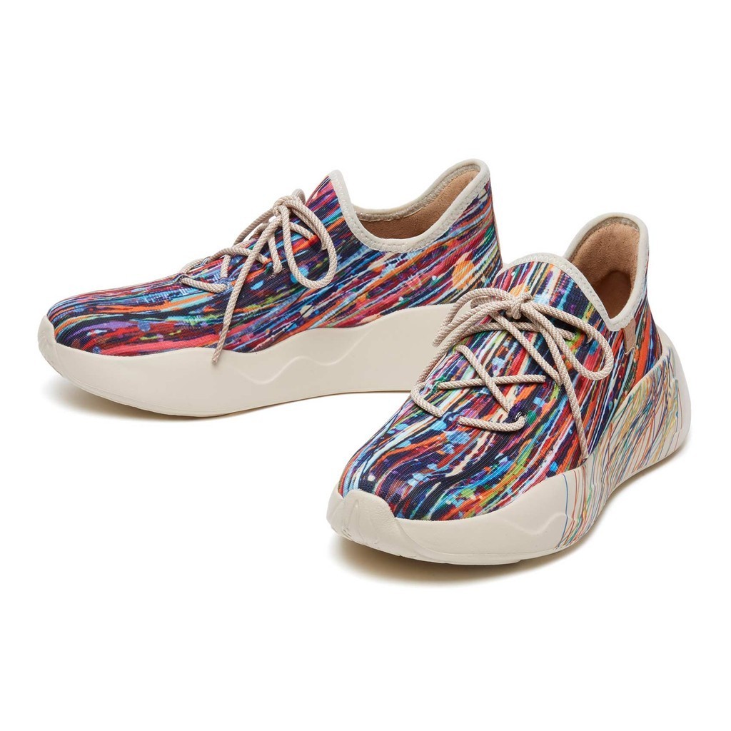 UIN San Sebastian2 รองเท้าผ้าใบแฟชั่นผู้ชาย KNITS Slip Ons รองเท้าผ้าใบน้ําหนักเบา