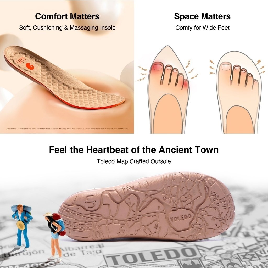 UIN ผู ้ หญิงแฟชั ่ นอียิปต ์ Journey รองเท ้ าผ ้ าใบทาสีผ ้ าใบ Slip-On รองเท ้ าเดินทางสุภาพสตรี