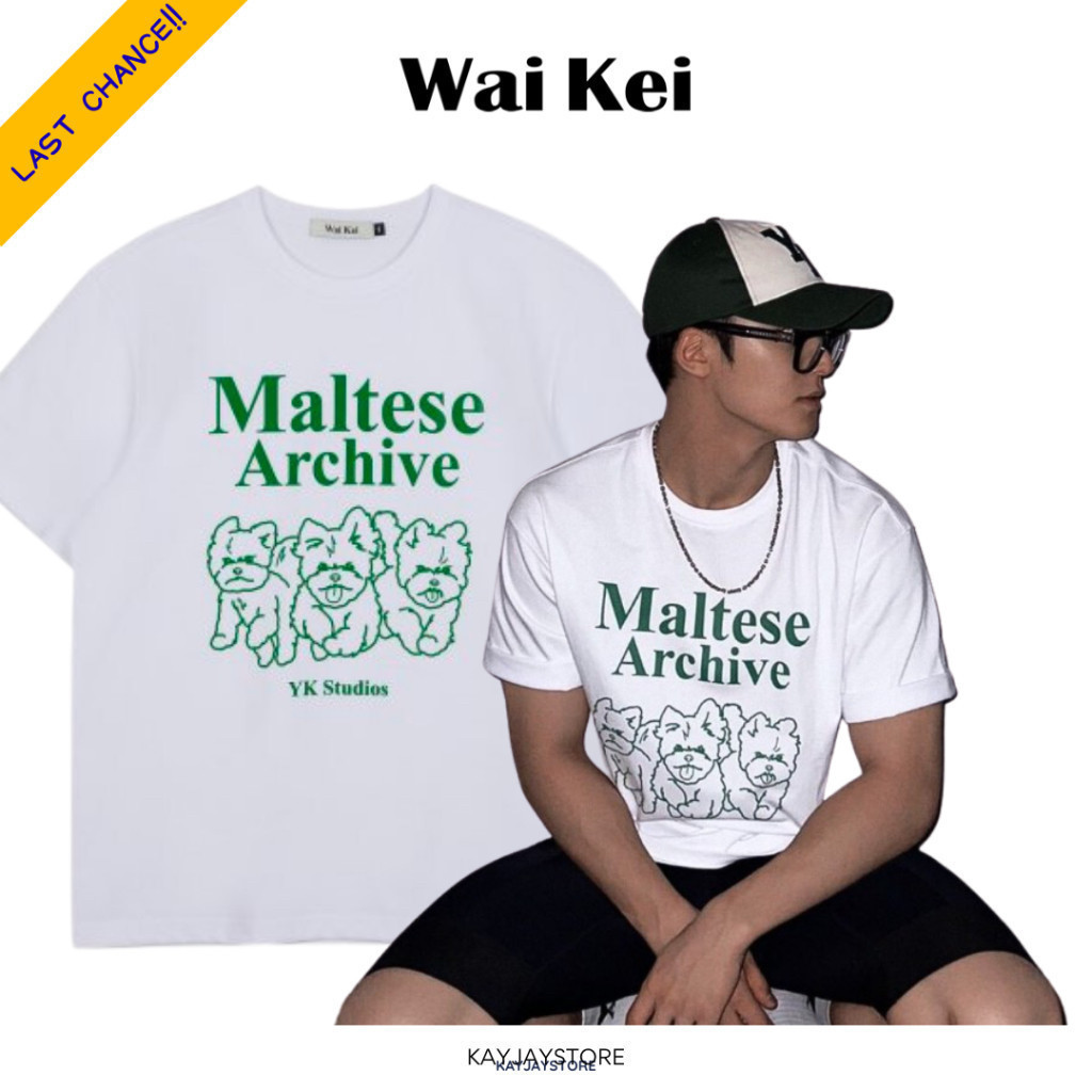 ✨พร้อมส่ง✨ เสื้อยืดแขนสั้น Waikei Maltese Archive ของใหม่ ของแท้ 100%