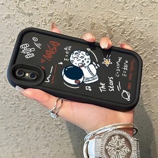 เคสสำหรับ iPhone X Xs Xr Xs Max เคสป้องกันซิลิโคนบางเฉียบลายการ์ตูนเคสโทรศัพท์นักบินอวกาศ