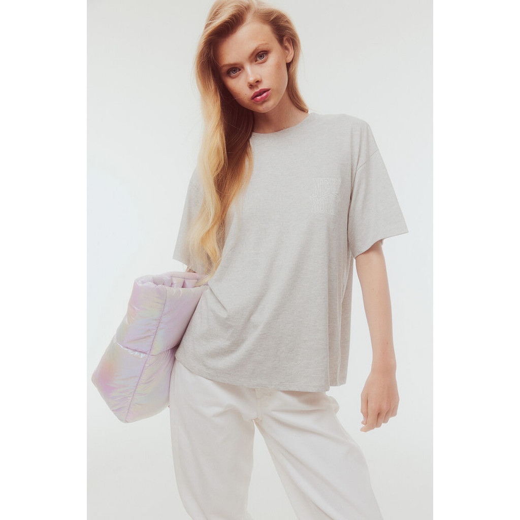 H&M Woman Oversized printed T-shirt 1163102_5
