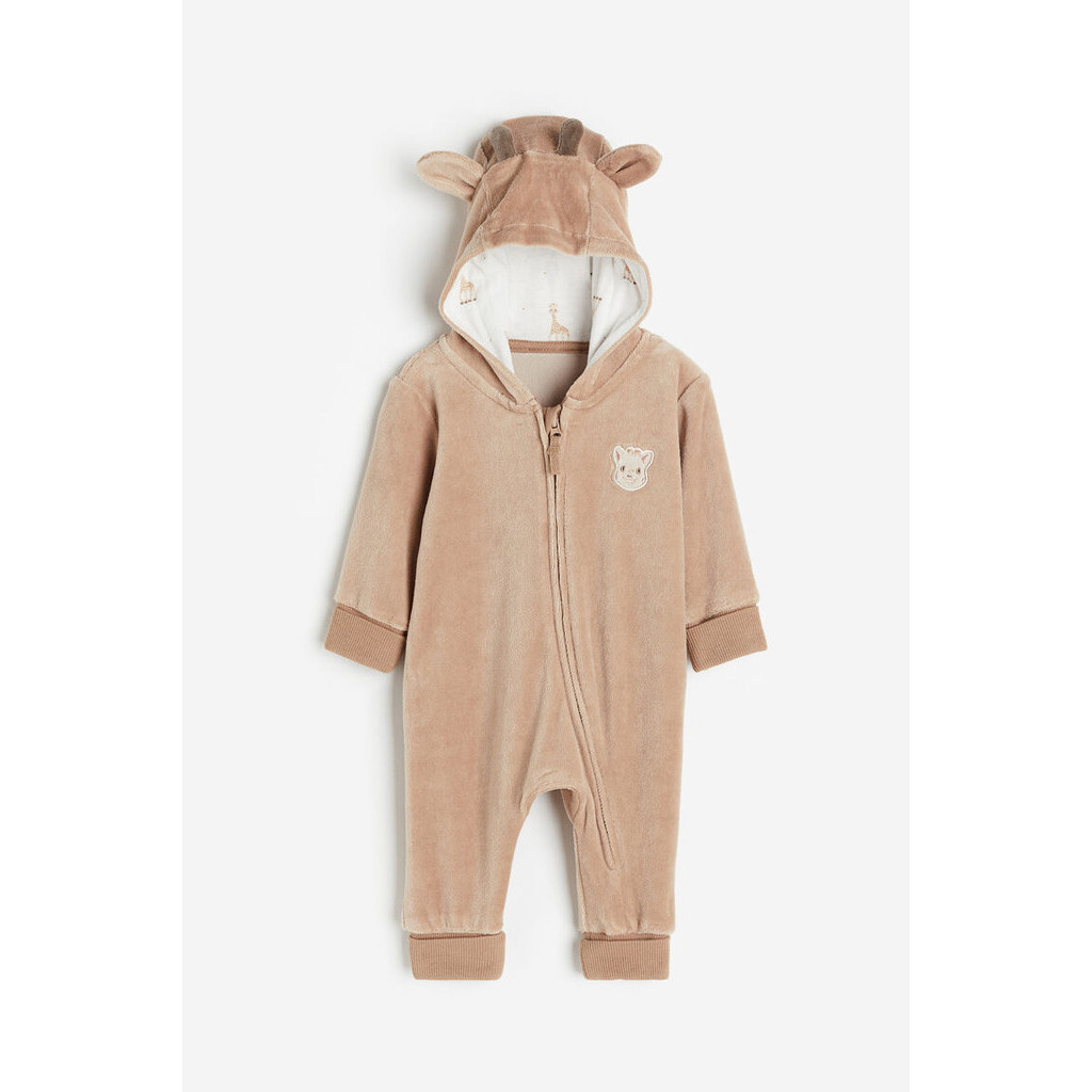 H&M Boy Hooded velour all-in-one suit 1185303_1