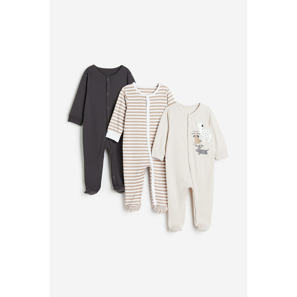 H&M Boy 3-pack cotton sleepsuits 1170986_5