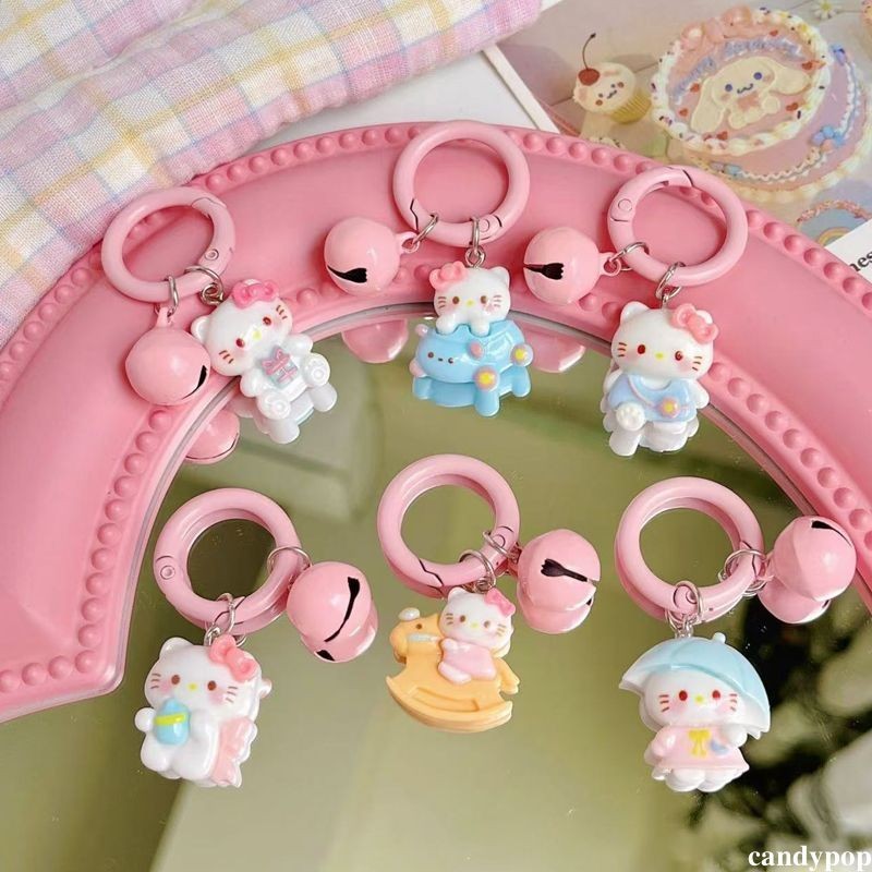 candypop Bell Kitty Key Chain จี้การ์ตูนสาวหัวใจกระเป๋าเป้สะพายหลังจี้ Best Friend ของขวัญ