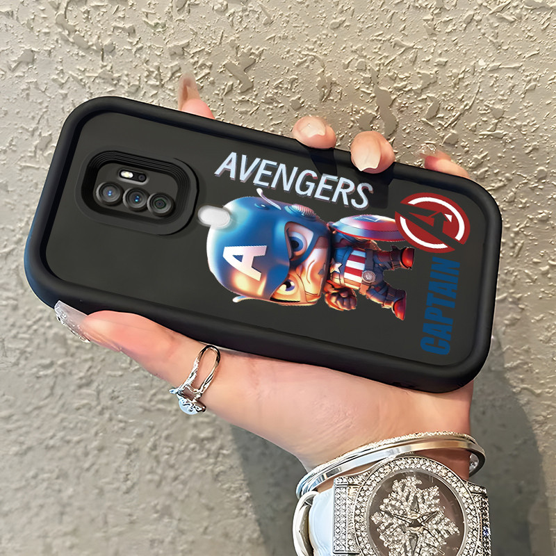 เคสสำหรับ OPPO A5 2020 OPPO A9 2020 เคสมือถือการ์ตูนกัปตันอเมริกาและไอรอนแมน