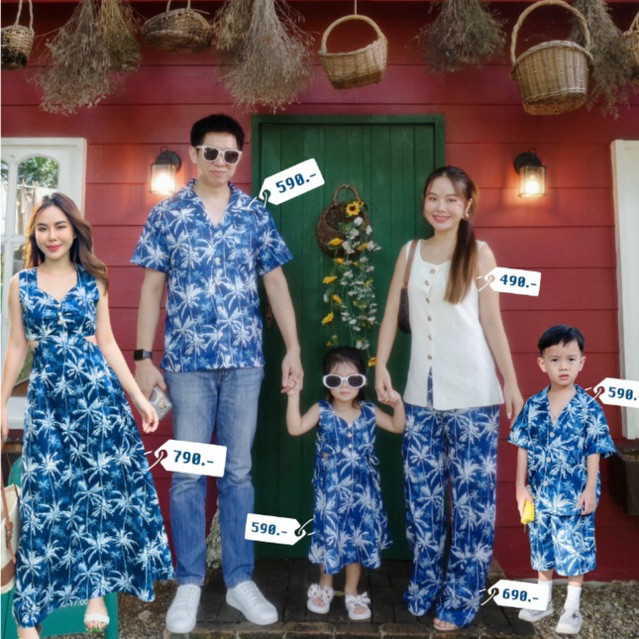 MyWay Brand My Lover Collection: เช็ตคู่รัก Couple Set ชุดเซ็ท - Coconut Navy