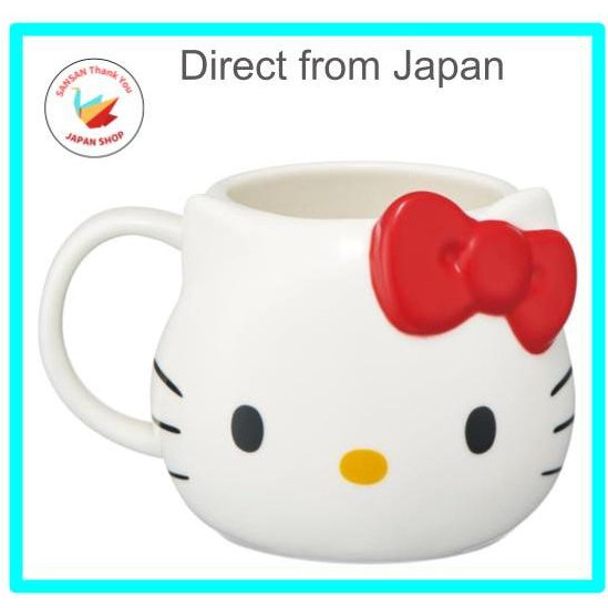 【Direct from Japan】 Hello Kitty Die-cut Ceramic Mug Cup (390ml) of Sanrio CHMGD4-A by Skater(Japan) 