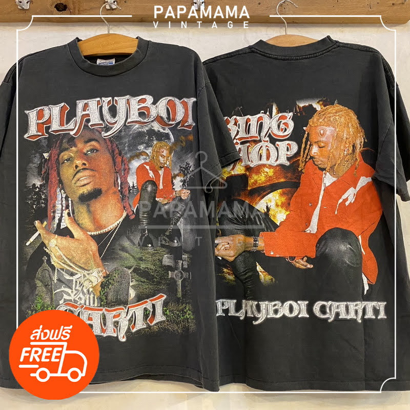 [ PLAYBOI ] CARTI Tag ORIGINAL BOOTEG แท้ เสื้อทัวร์ เสื้อวินเทจ ฮิปฮอป papamam vintage shirt