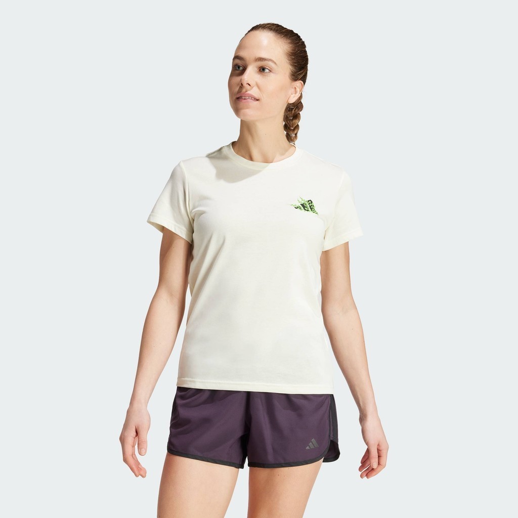 adidas Running Earth Day Graphic Tee Women Beige IR5375