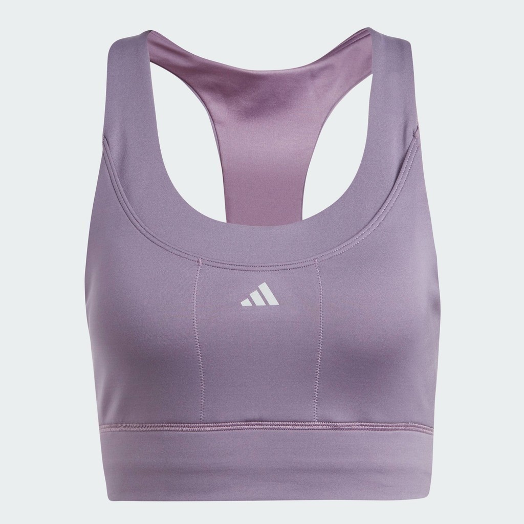 adidas Training Run Pocket Medium-Support Bra Women Purple IJ7119