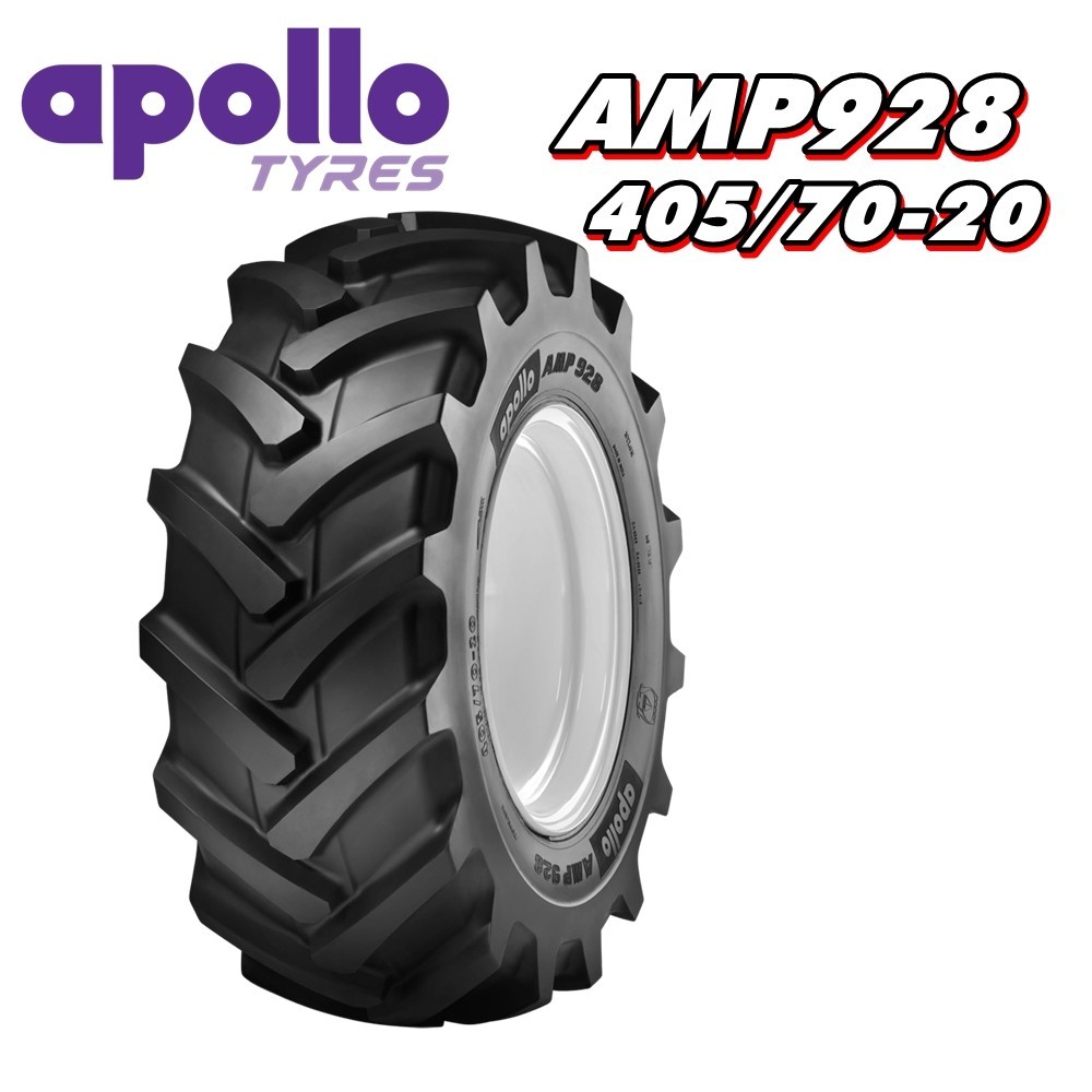 ยางรถอุตสาหกรรม รถตัก รถเกรด ขนาด 405/70-20 รุ่น AMP928 ชนิด TL 16PR ยี่ห้อ APOLLO