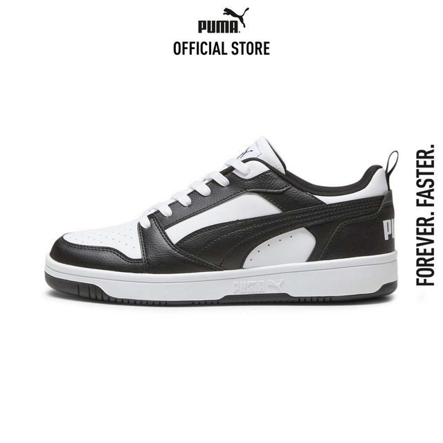 PUMA BASICS - รองเท้าผ้าใบข้อต่ำ Rebound V6 สีขาว - 39232801