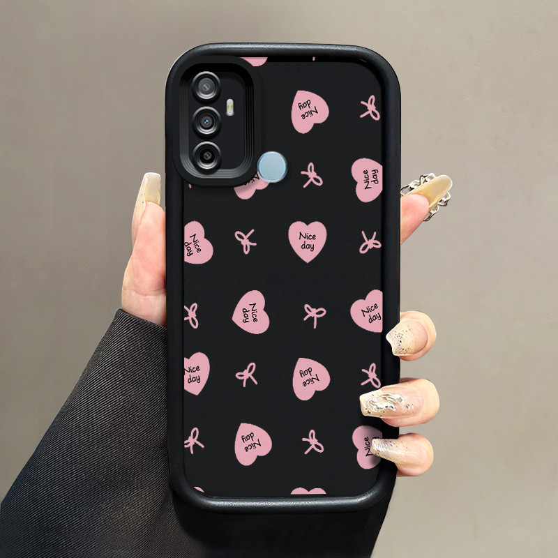 เคสสำหรับ OPPO A53 2020 A33 2020 A53s 4G A32 A11s เคสห่อหุ้มการออกแบบรูปหัวใจกันกระแทกแบบซิลิโคนและเคสนิ่มป้องกันการตก