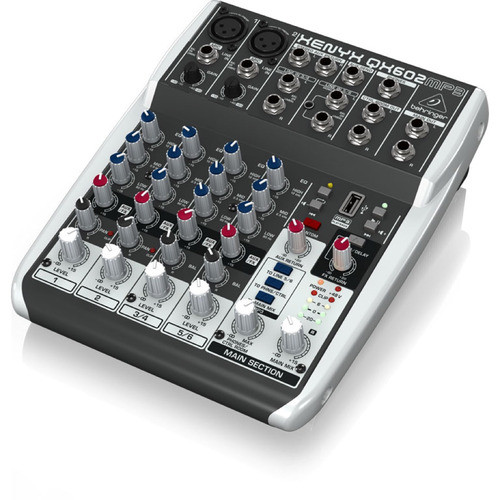 Behringer Analog Mixer 6 Channel 1 Knob Comp / Reverb Delay Effect เครื่องเล่น Mp3 ติดตั้ง Xenyx Qx6