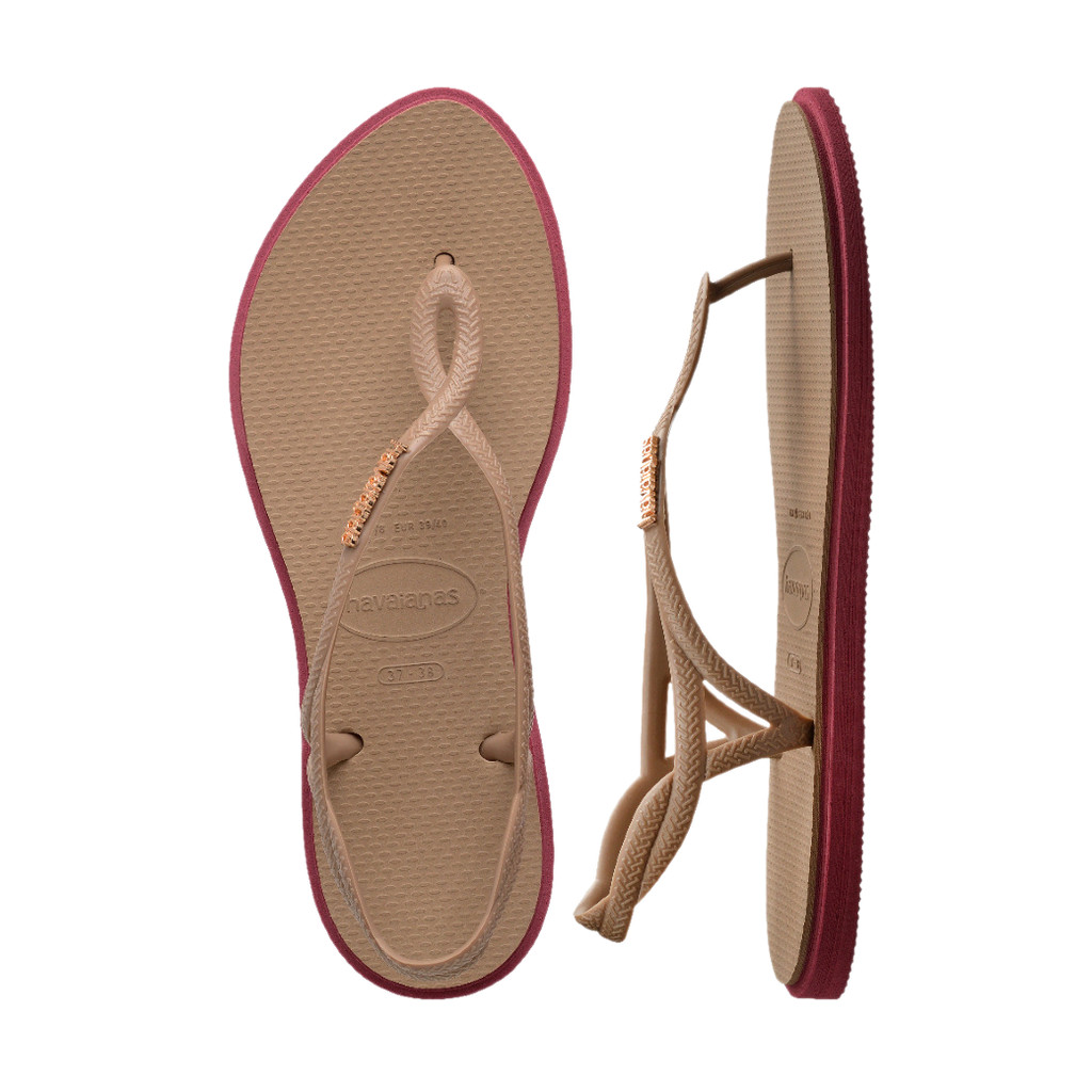 HAVAIANAS รองเท้าแตะผู้หญิง Luna Point Sandals ROSE GOLD 41499213581F_H4GDXX