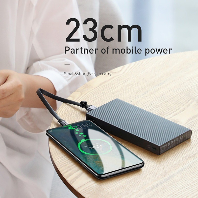 Baseus สายชาร์จแบบสั้น ยาว 23cm รุ่น Nimble Portable Cable - รูปที่ 6