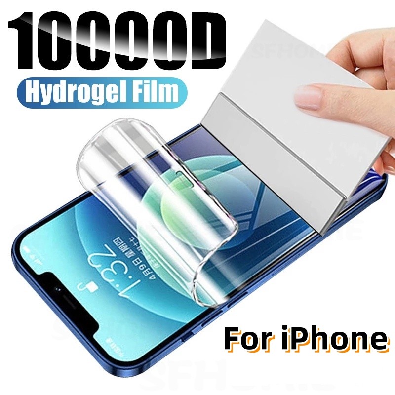 ฟิล์มไฮโดรเจล Hydrogel ไอโฟน for iPhone 16 15 14 13 12 12 Pro Max 12 Mini 11Promax 11Pro 11 Xsmax X Xr 8 Plus 6 7 พลัส