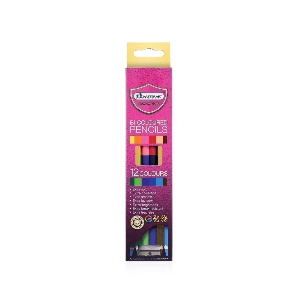 ดินสอสี สีไม้มาสเตอร์อาร์ต รุ่น 2 หัว 12 Master ART