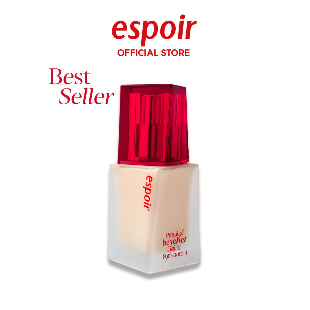 ESPOIR PRO TAILOR FOUNDATION BE VELVET SPF22 PA++ 30g เอสปัวร์ รองพื้น รองพื้นวีแกน เนื้อกำมะหยี่ ปกปิด