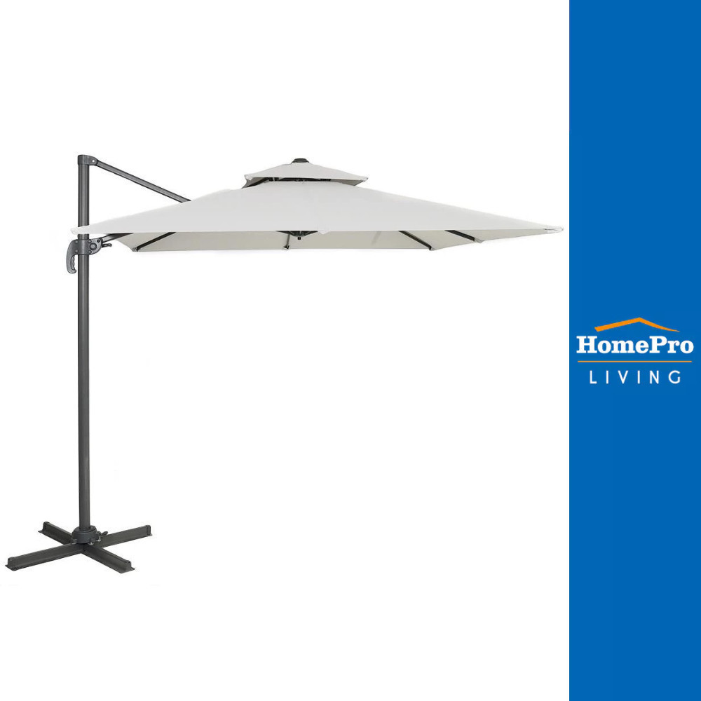 [จัดส่งพร้อมประกอบ] HomePro ร่มสนาม RIO ตัวแอล สีเทา แบรนด์ SPRING
