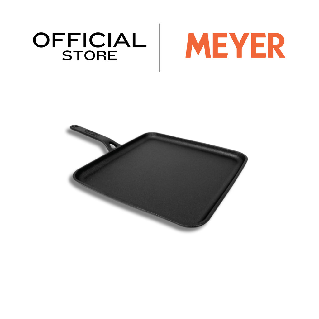 MEYER CAST IRON SQUARE FLAT TAWA กระทะเหล็กหล่อ กระทะสี่เหลี่ยม ขนาด 28CM(48243-C)