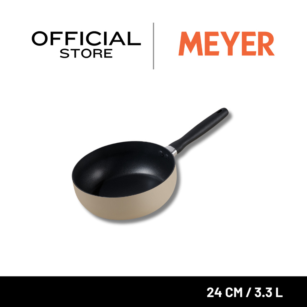 MEYER Bauhaus กระทะทรงลึก ขนาด 24 ซม./3.3 ลิตร Saucier (13766-TE12)