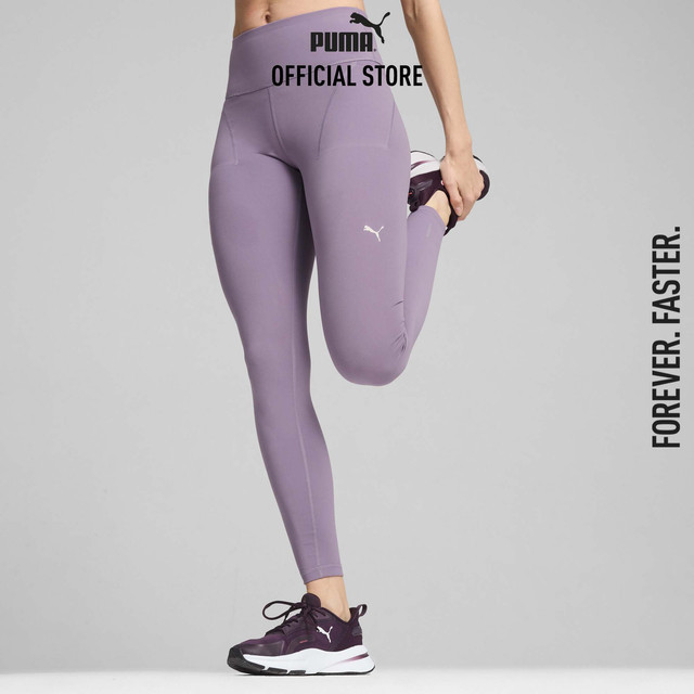 PUMA TRAINING - กางเกงรัดรูปเอวสูงนุ่มผู้หญิง CLOUDSPUN สีม่วง 52577130