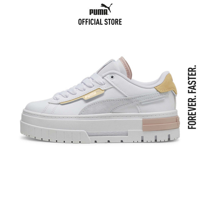PUMA KIDS - รองเท้าผ้าใบเด็กโต Mayze Crash สีขาว 39657603