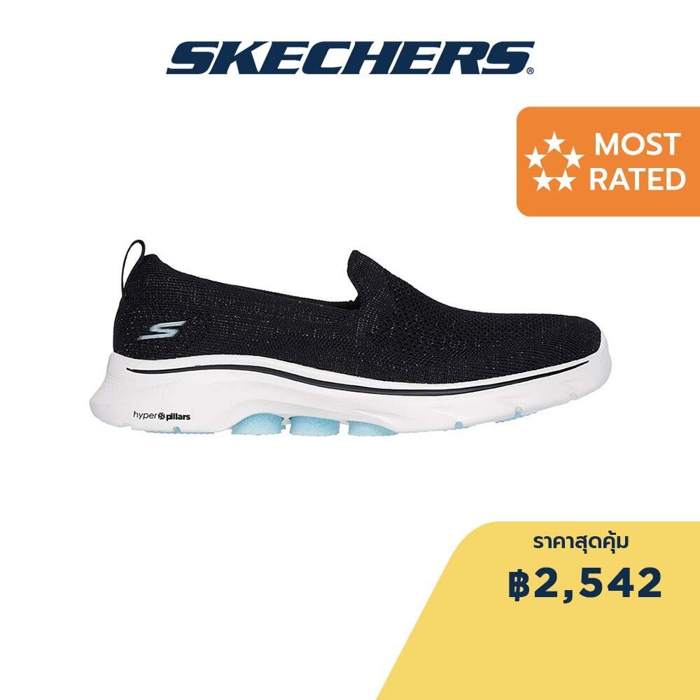 Skechers สเก็ตเชอร์ส รองเท้าผู้หญิง Women GOwalk 7 GOwalk Shoes - 125205-BKTQ - Air-Cooled Goga Mat