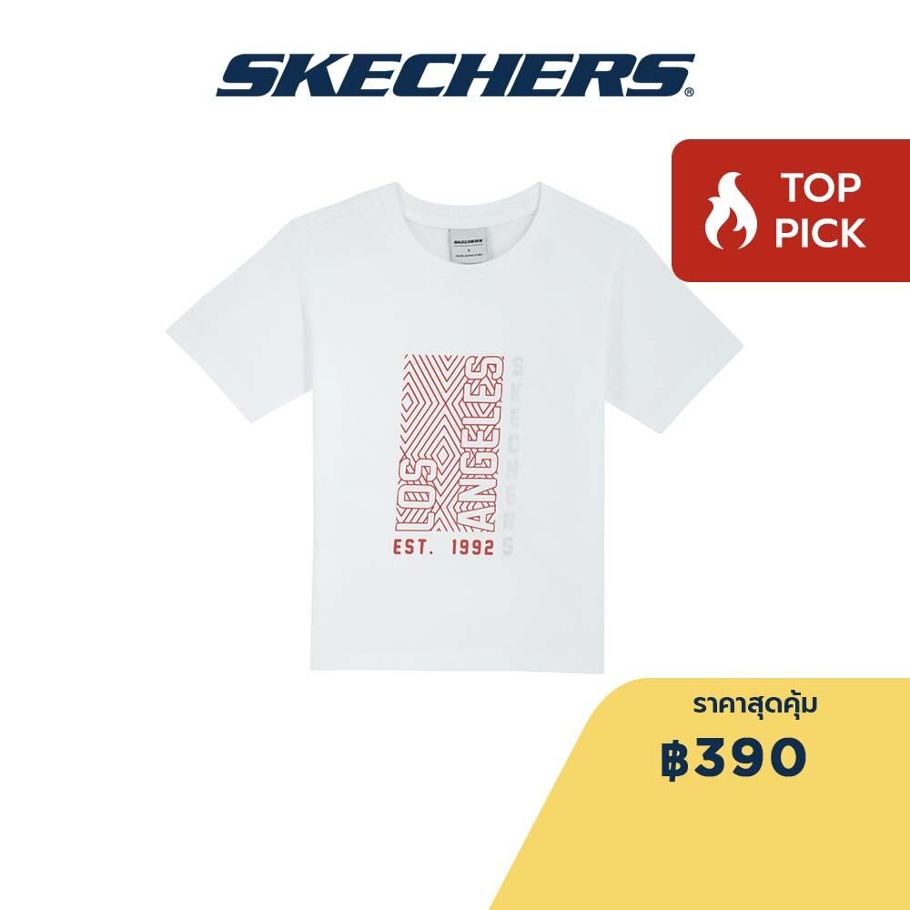 Skechers สเก็ตเชอร์ส เสื้อยืดแขนสั้นผู้หญิง WoMens Red Mood Short Sleeve Tee Apparel - SL124W220-00GK