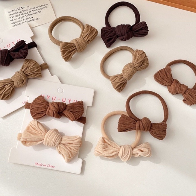 candypop Bow Hair Accessory ทนทาน Headdress หางม้ายางรัดผมเชือกผมอารมณ์
