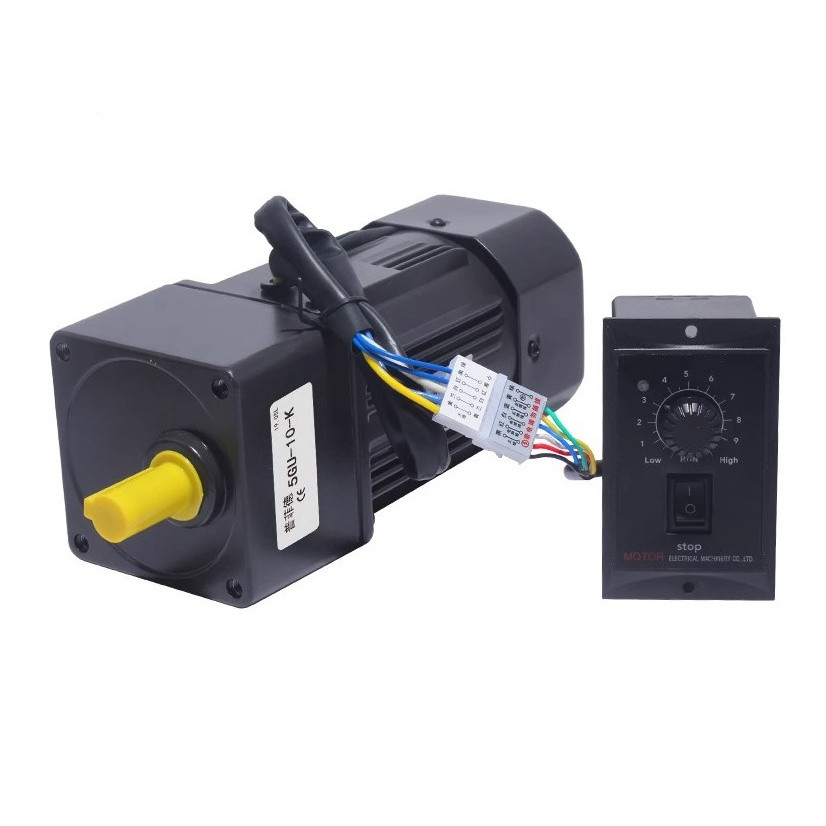 ความเร็วตัวแปร 90W เกียร์ลดมอเตอร์ 5RK90GU-CF โลหะทองแดงขดลว AC 220V ความเร็วย้อนกลับ