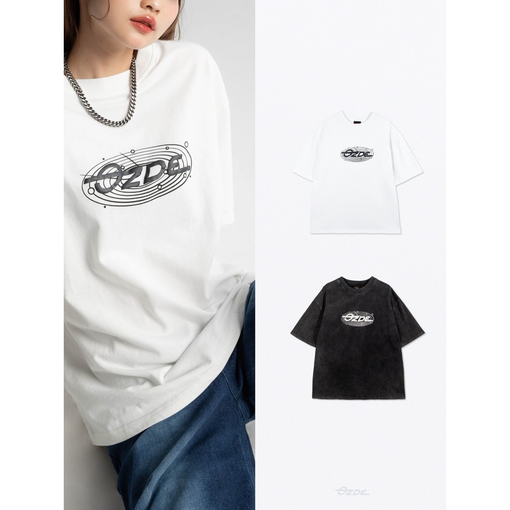 OZDE. - เสื้อยืด เเขนสั้น ผ้าฟอก รุ่น OZDE SOLAR tee.