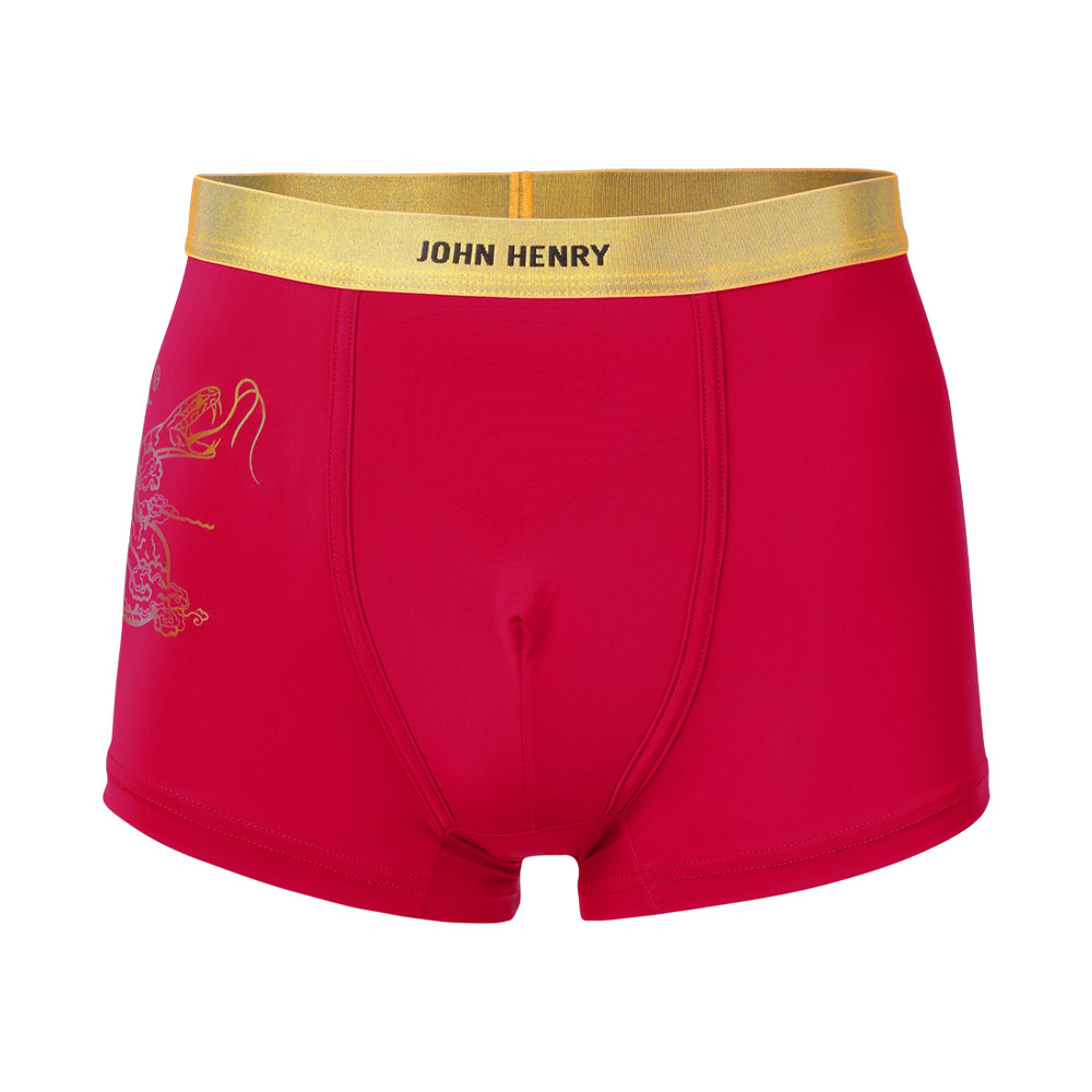 JOHN HENRY UNDERWEAR Fashion กางเกงชั้นในผู้ชาย ทรงบ๊อกเซอร์ บรี๊ฟผู้ชาย รุ่น JU JU3CN001 สีแดง