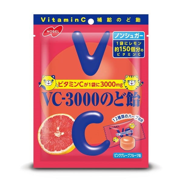 NOBEL VC-3000 throat lozenge pink grapefruit 90gFeatureThe long-time popular VC-3000 throat lozenge 